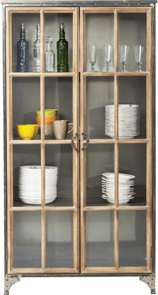 Kare Design Vitrine Kontor, 97cm, stylische Metall Vitrine im Industrial Design, große Esszimmervitrine oder ausgefallene Wohnzimmervitrine, (H/B/T) 187 x 97 x 39 cm Bild 1