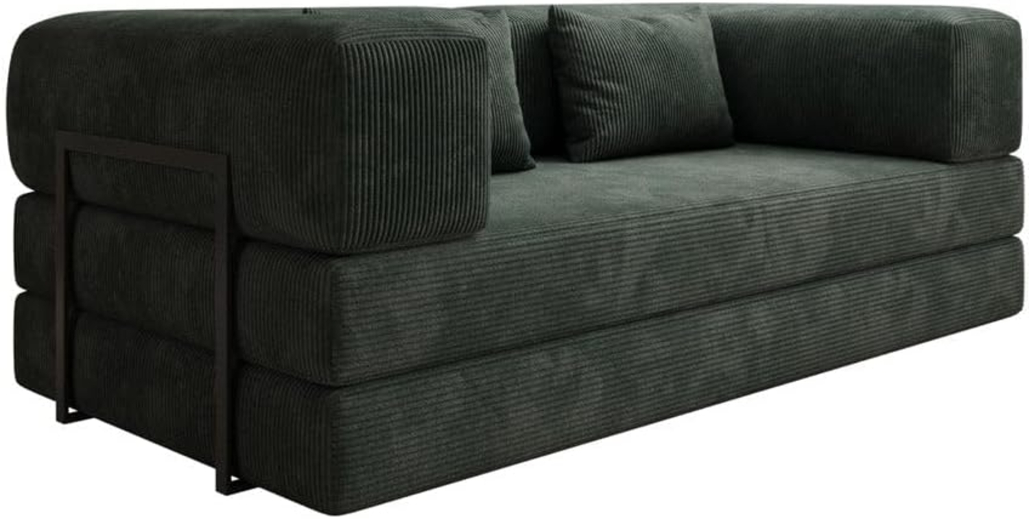 Luxusbetten24 Sofa Designer Sofa Lazy 3 Sitzer, mit Aufklappfunktion und Cordbezug Bild 1