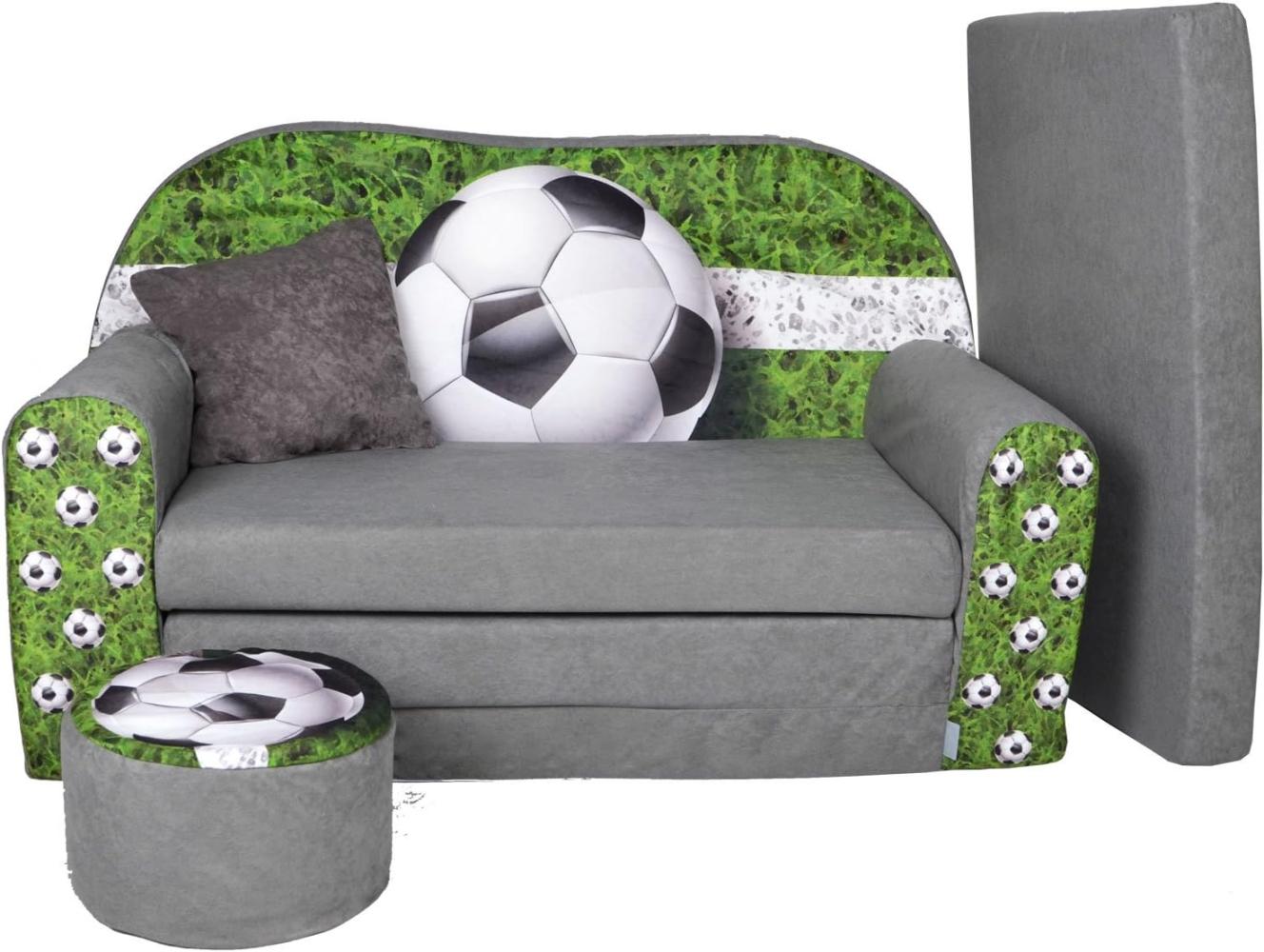 Fortisline 'Football' Kindersofa mit Hocker Bild 1