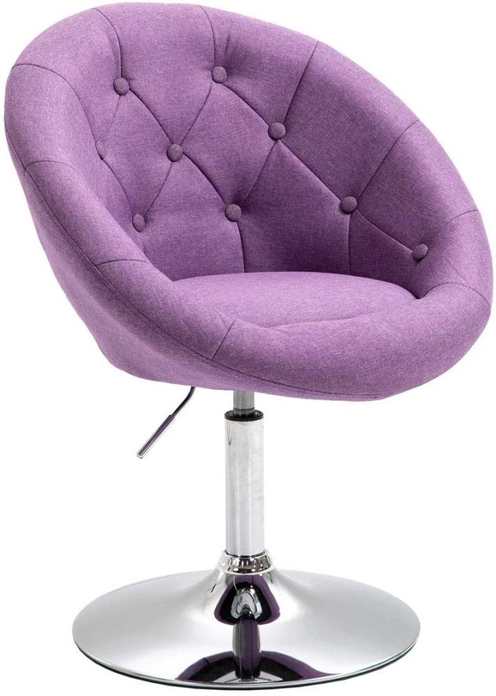 SVITA Havanna Sessel Lounge Clubsessel Barhocker Drehsessel Retro Violett Bild 1