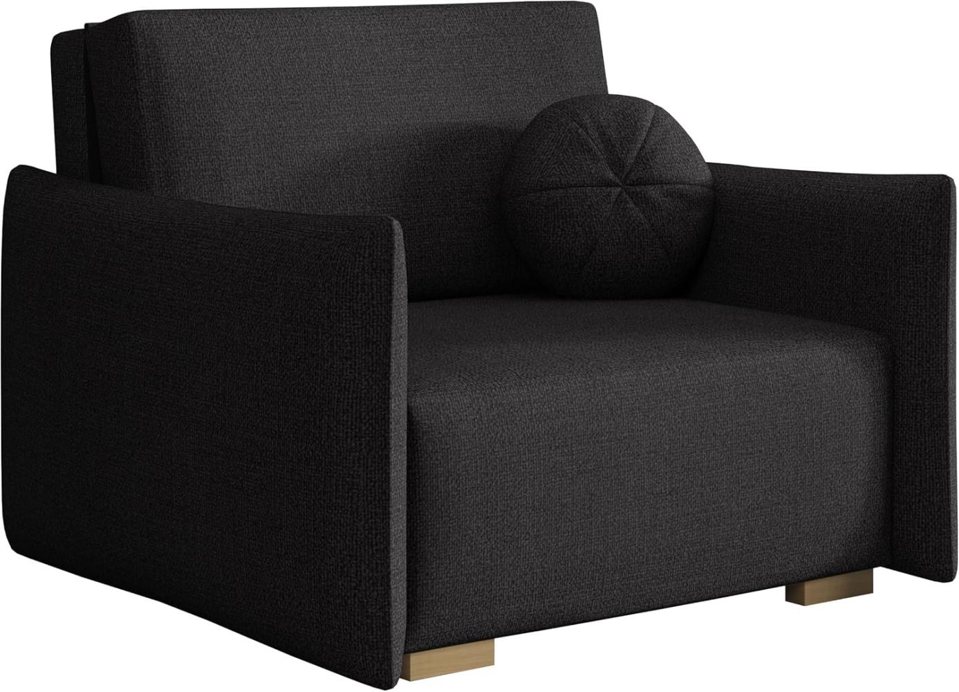 Sofa Viva Glov I mit Schlaffunktion, einsitzer Schlafsofa mit Bettkasten (Farbe: Soul 20) Bild 1