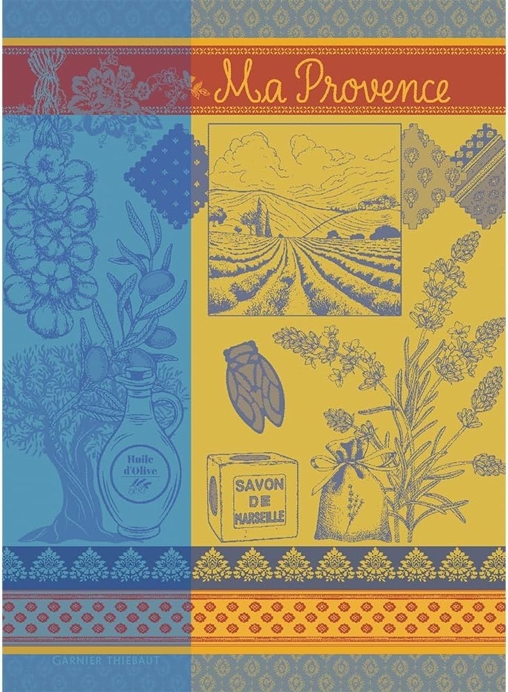 Garnier-Thiebaut Geschirrtuch Ma Provence Curry 56x77 cm 100% gekämmte Baumwolle Bild 1