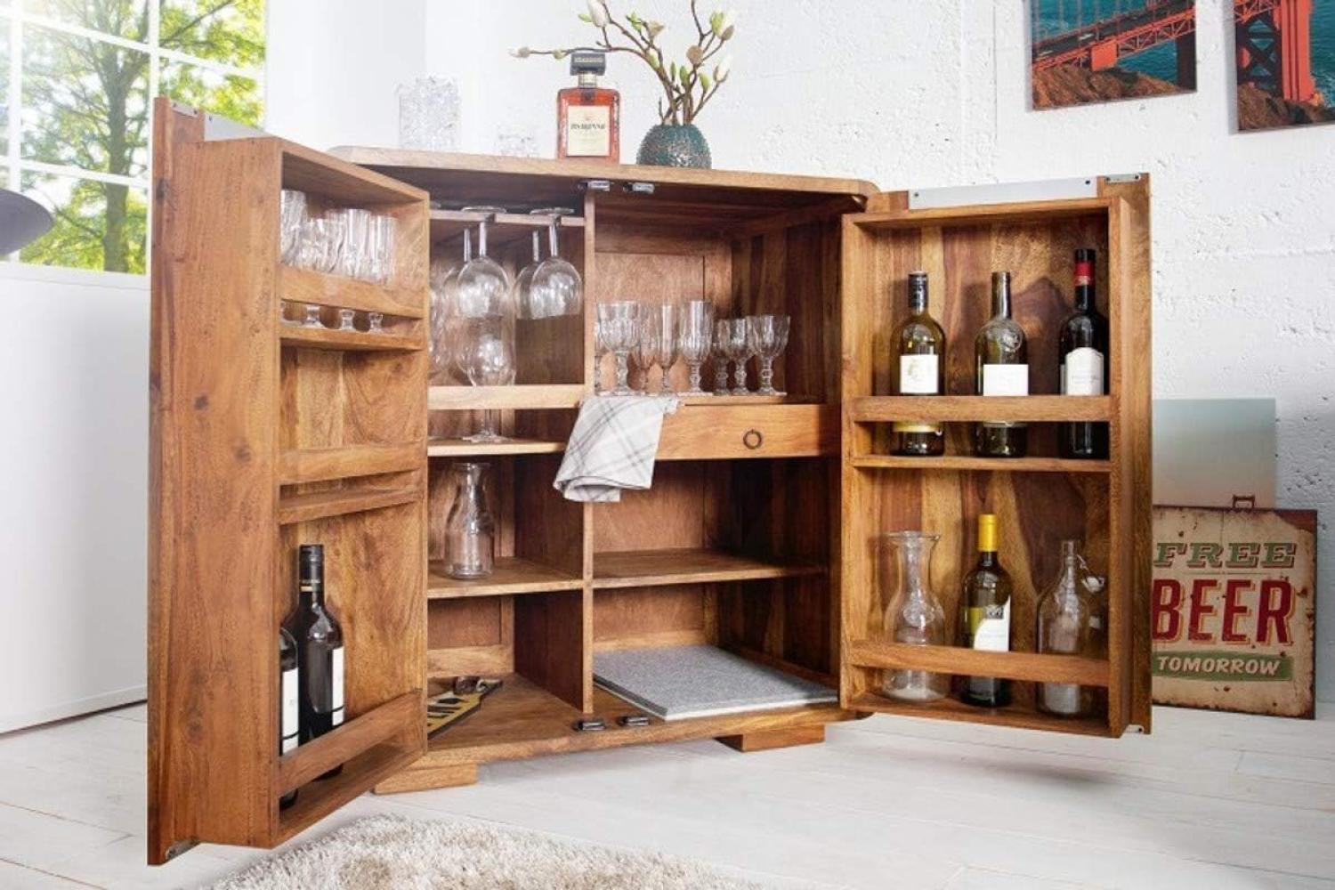 Casa Padrino Bar Wein Schrank 90 x 50 x H100 cm - Whiskey Schrankbar Antik Stil - Jugendstil Whiskeyschrank Weinschrank Barschrank Bild 1