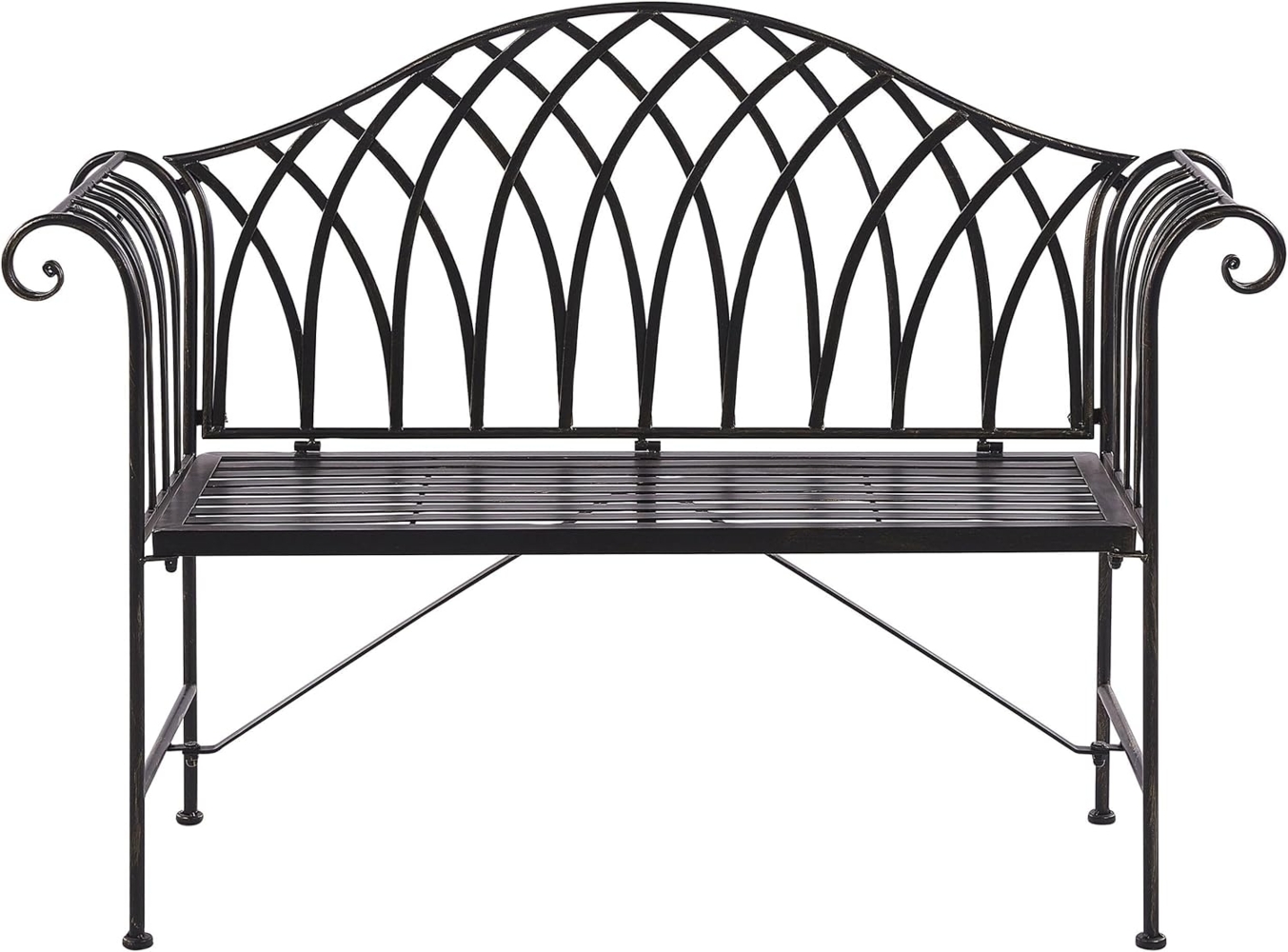 Gartenbank MILAZZO 130 cm Metall Schwarz Bild 1