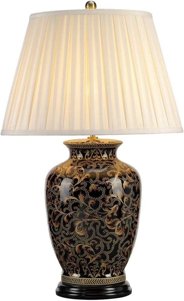 Elstead Lighting Tischleuchte Morris, Porzellan, Gold / Schwarz, 1 Lampe Bild 1