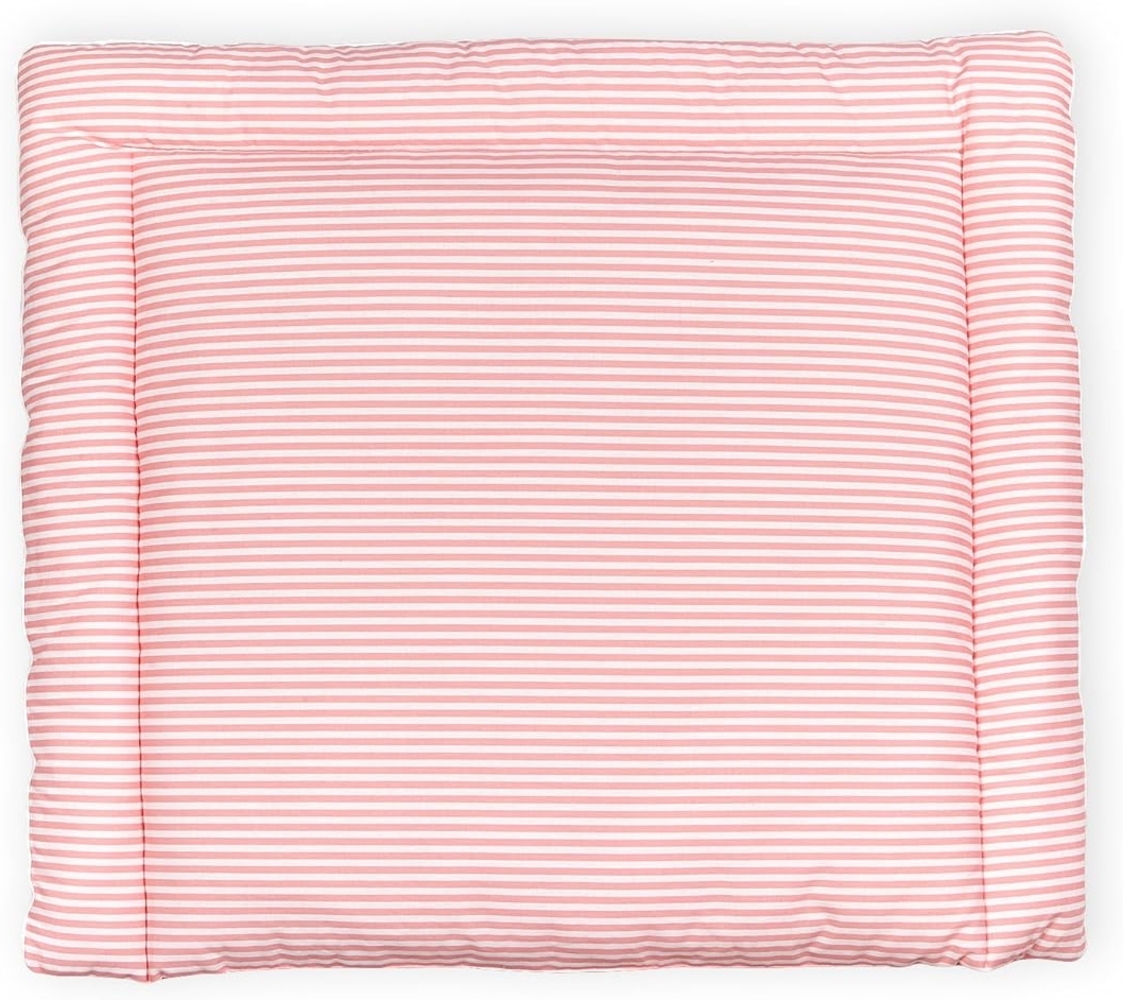 KraftKids Wickelauflage in Streifen rosa, Wickelunterlage 78x78 cm (BxT), Wickelkissen Bild 1