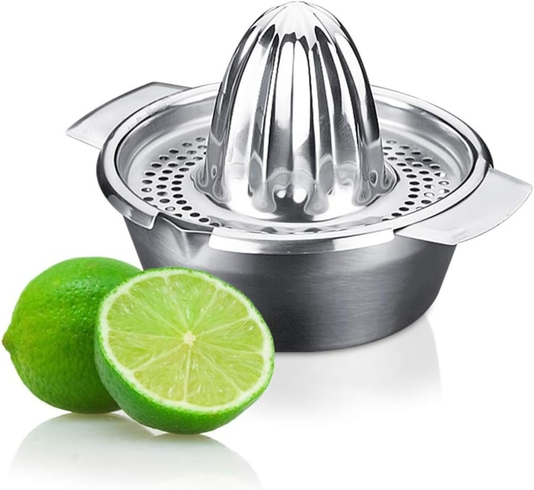 Metaltex Zitronen-/ Orangenpresse Inox mit zwei seitlichen Ausgießern / Zitruspresse Bild 1