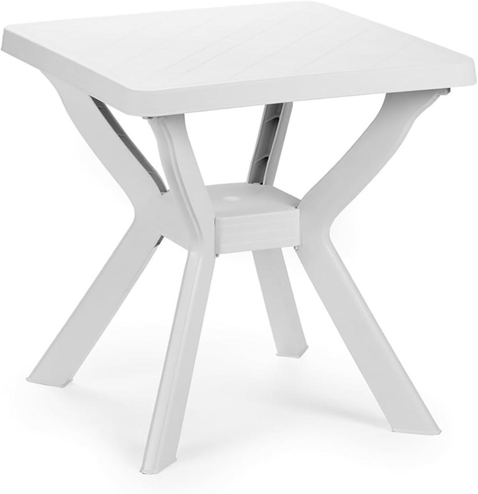 Gartentisch Reno Eckig Weiß 70 x 70 x 72 cm Bild 1