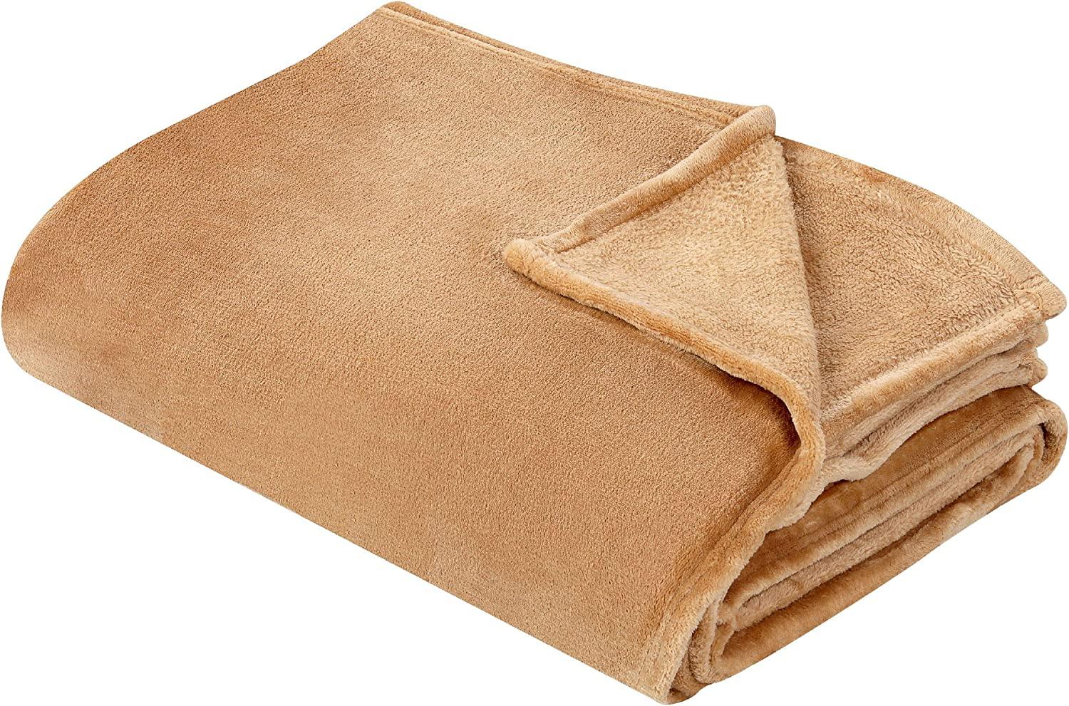 Beliani 'Bayburt' Decke, Polyester sandbeige, 150x200 cm Bild 1
