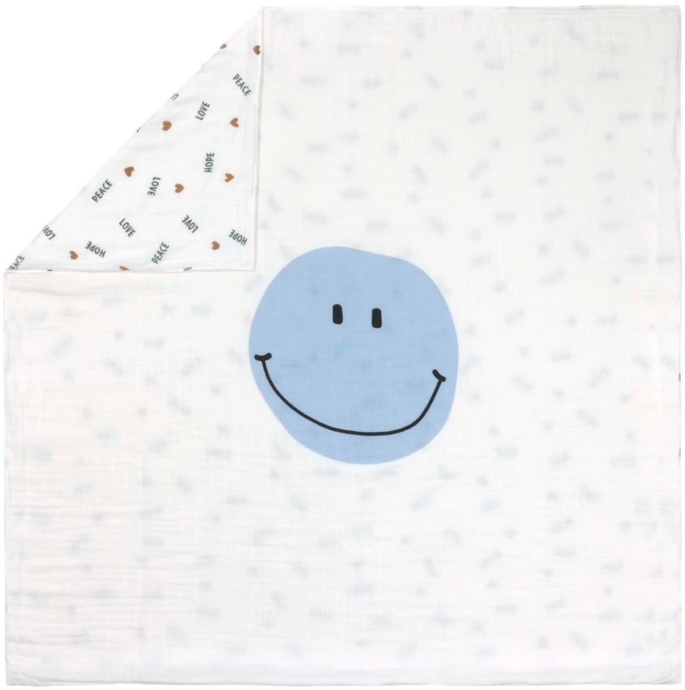 LÄSSIG Babydecke Wickeldecke Kuscheldecke kuschelig weich atmungsaktiv/Heavenly Soft Blanket Happy Rascals Smile Bild 1