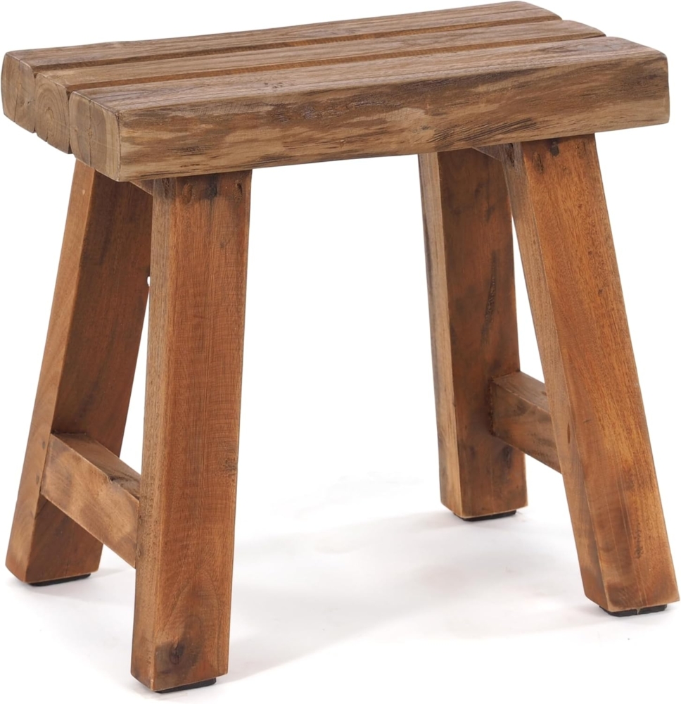 DESIGN DELIGHTS Hocker SITZHOCKER "RUSTIC", 41 x 42 x 24 cm (HxBxT), Holz massiv, Holzhocker, F Bild 1