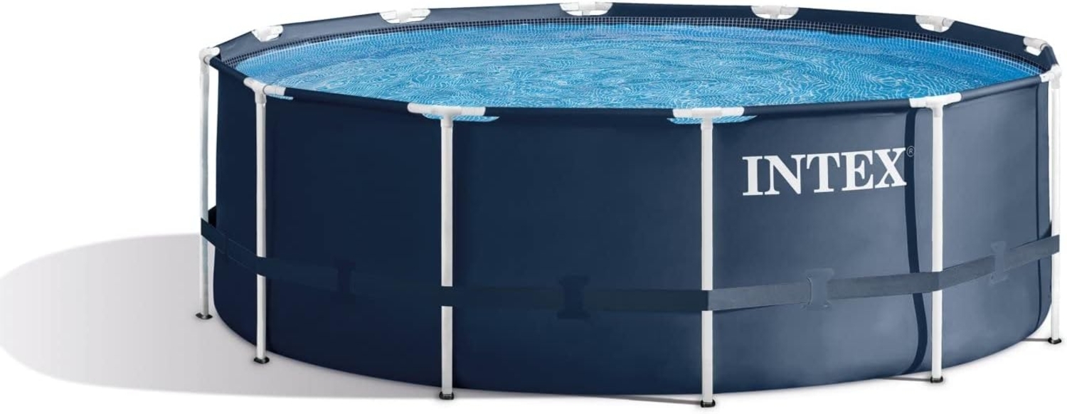 Intex Frame Pool, ohne Zubehör, Legierter Stahl / PVC blau, 366 x 366 x 122 cm Bild 1
