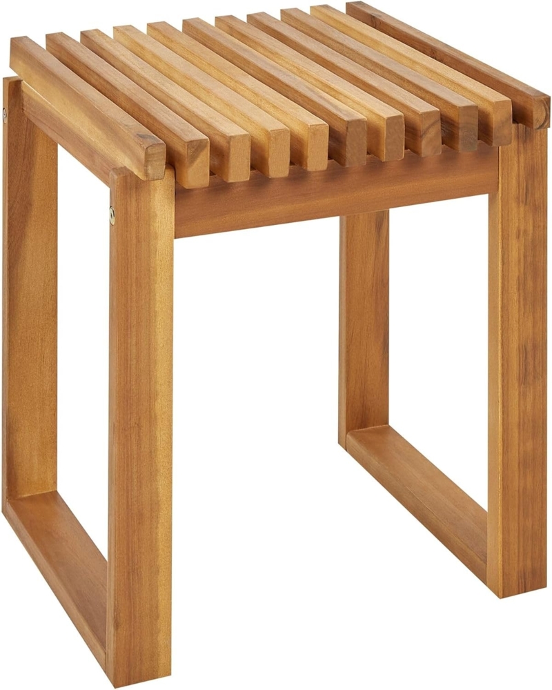 Gartentisch Holz Heller Holzfarbton BELLANO Bild 1