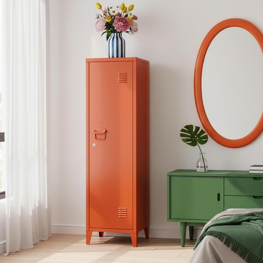 Einzelspind Kurikka 137 x 38 x 38 cm Ziegelrot [en. casa] Bild 1