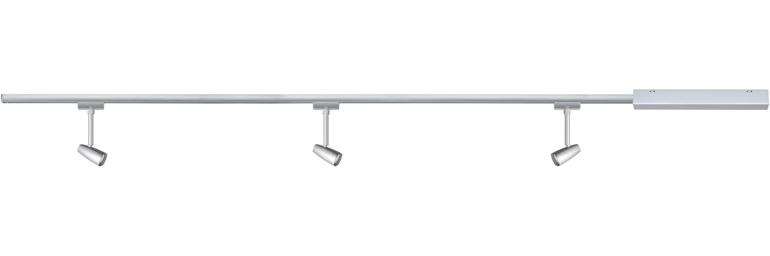 Paulmann 95459 URail Komplettset Schienenspot Barelli Basisset GU10 max. 3x10W dimmbar 230V Chrom matt/Chrom Bild 1