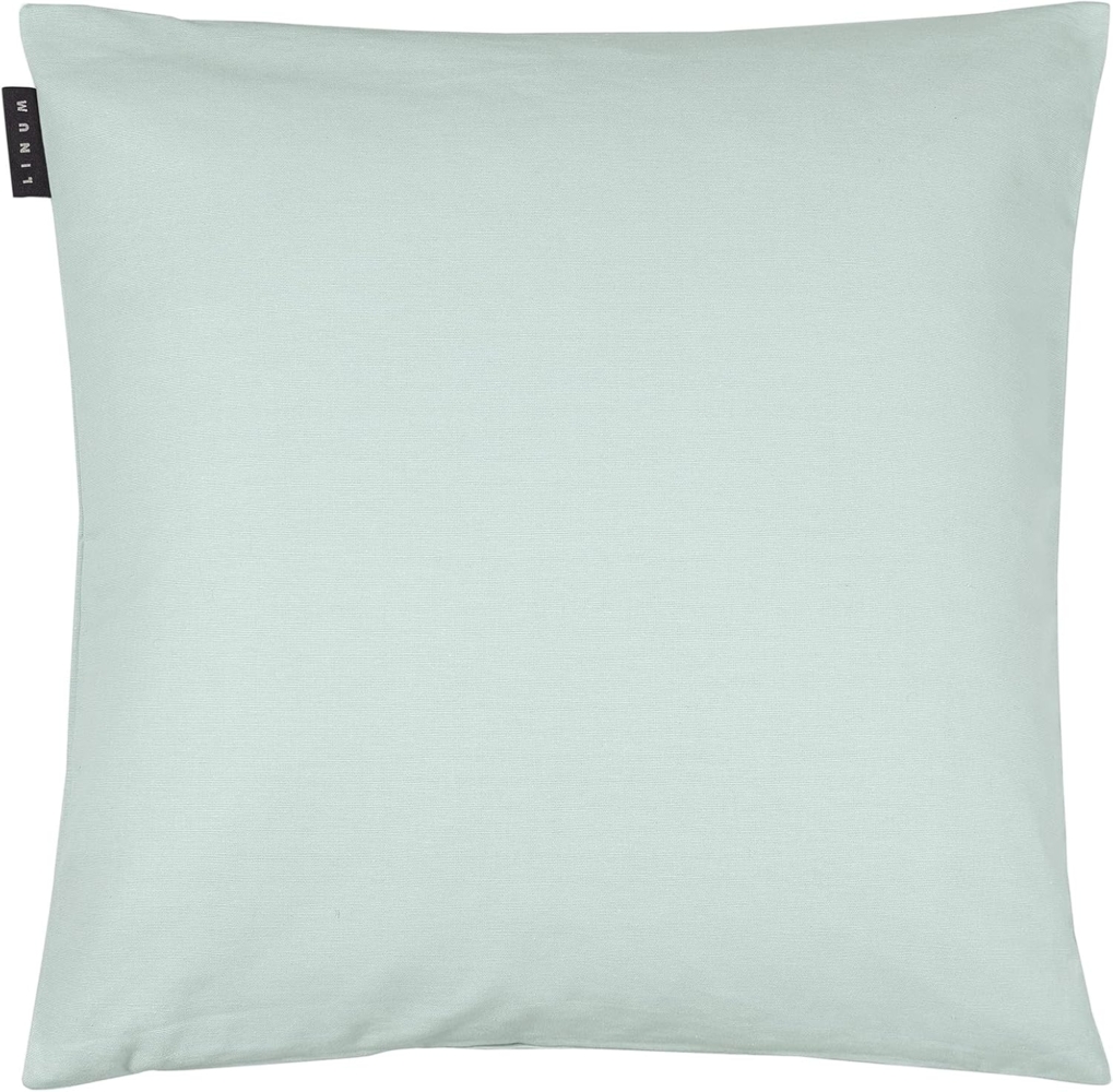 LINUM ANNABELL Elegant Kissenhülle 50x50 cm, 100% Baumwolle, Maschinenwaschbar, Helles Eisgrün Bild 1