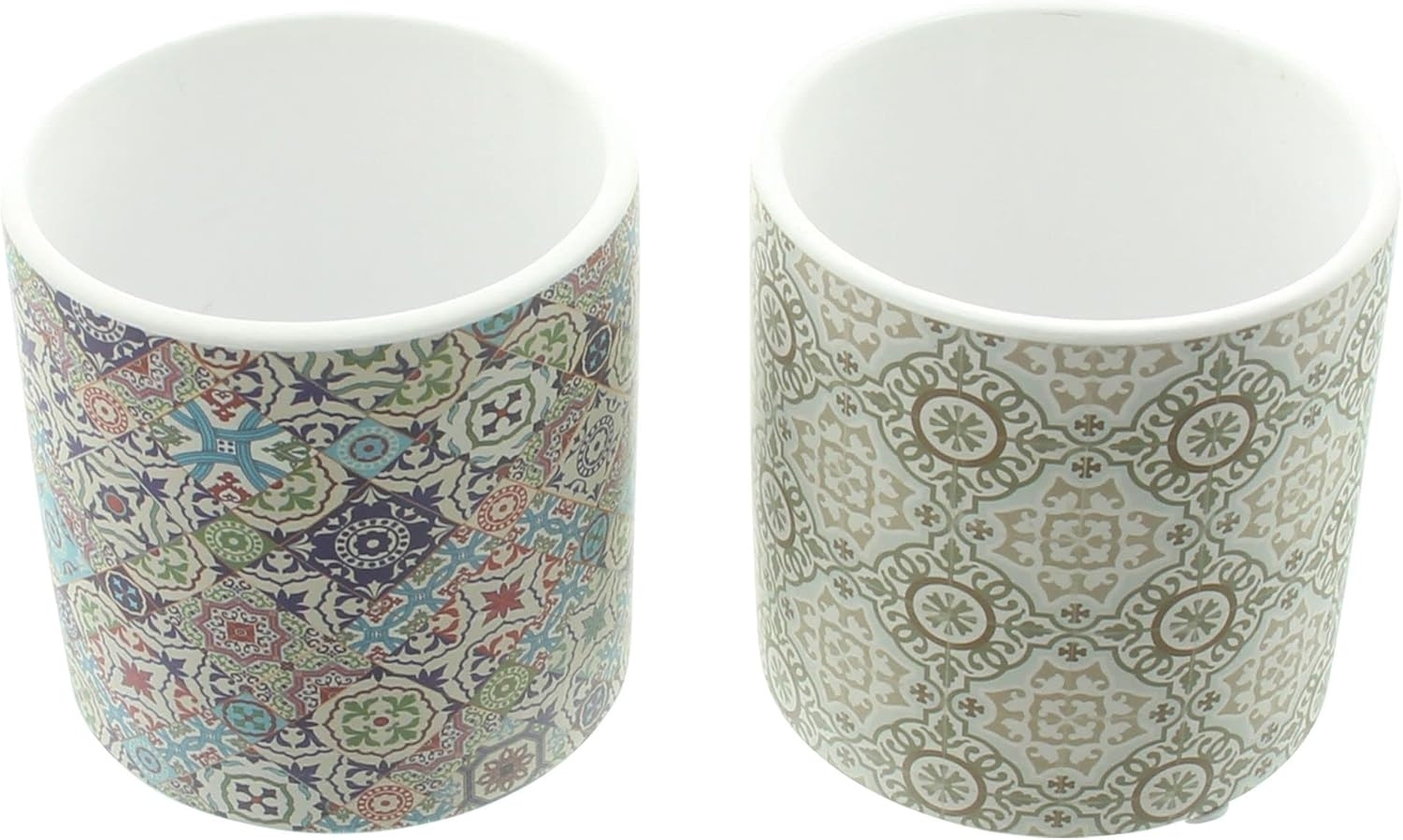 Blumentopf "Mosaik" 2er Set Pflanztopf Pflanzen Blumen Übertopf Deko Bild 1