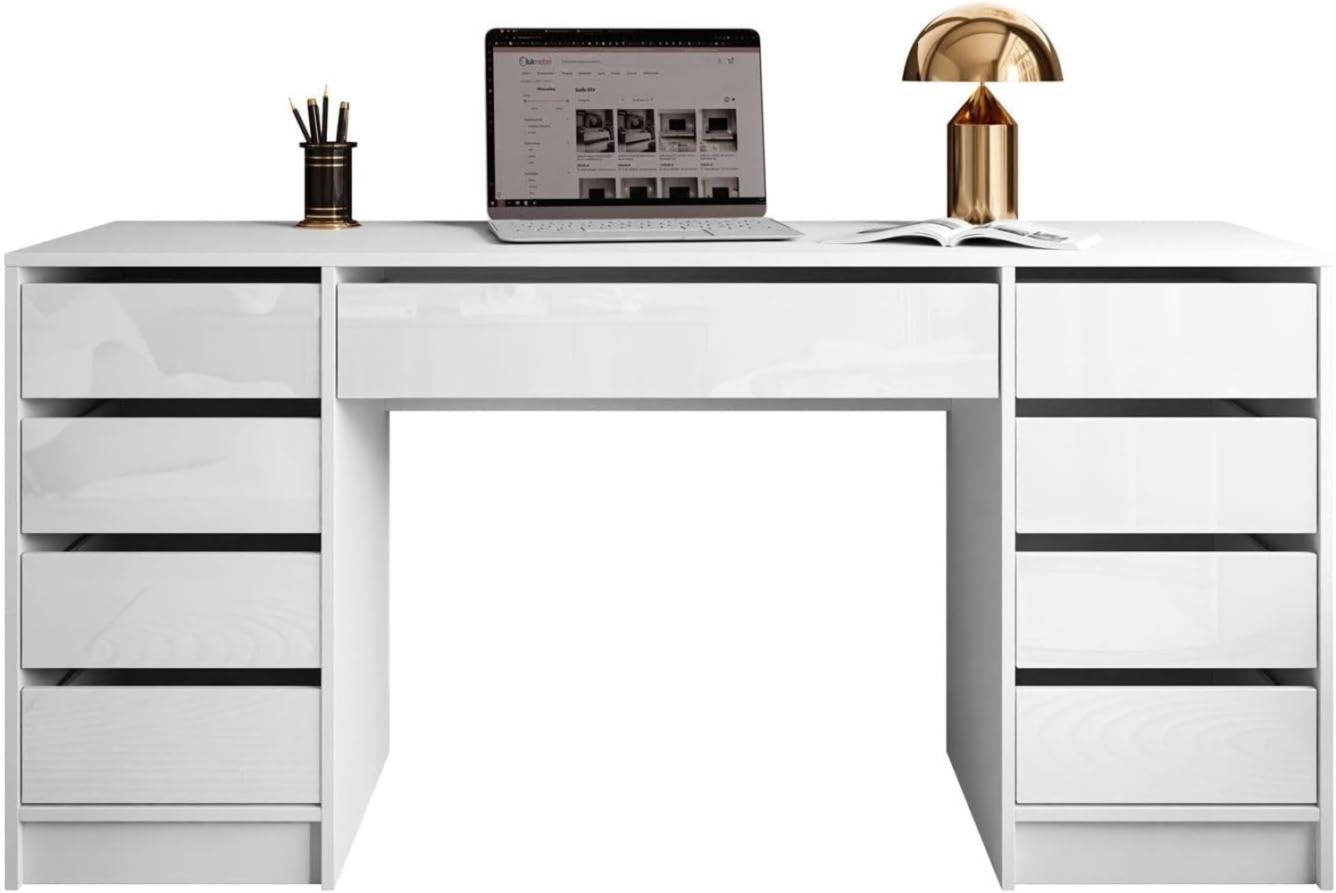 Lookway Schreibtisch MADA DOUBLE mit Schubladen (1x Schreibtisch), Breite: 157cm Bild 1