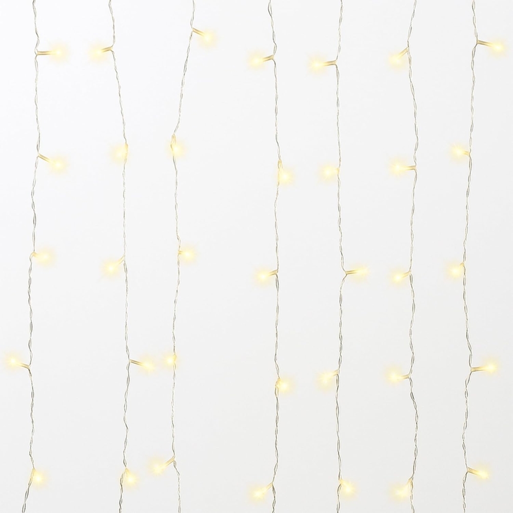 Gartenpirat LED-Lichtervorhang 3x3 m 300 LED warmweiß LED-Beleuchtung Weihnachtsdeko außen mit Timer Bild 1