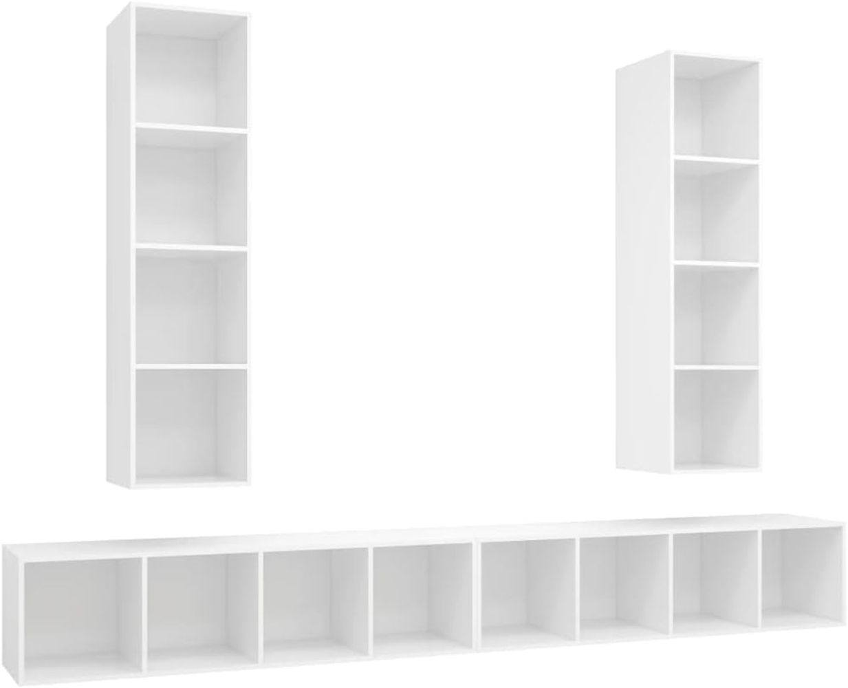 vidaXL TV-Wandschränke 4 Stk. Weiß Spanplatte [3079889] Bild 1