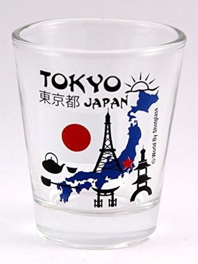 Tokyo Japan Landmarks Collage Shot Glas Bild 1