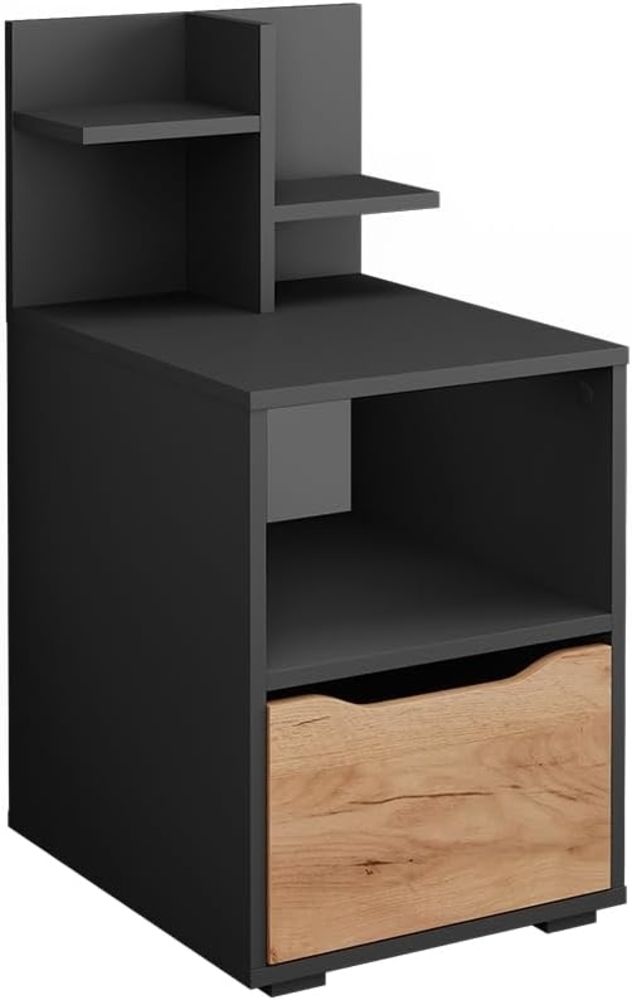 Nachttisch Ruben Goldkraft Eiche 40 x 82.2 cm mit Schublade Vicco Bild 1