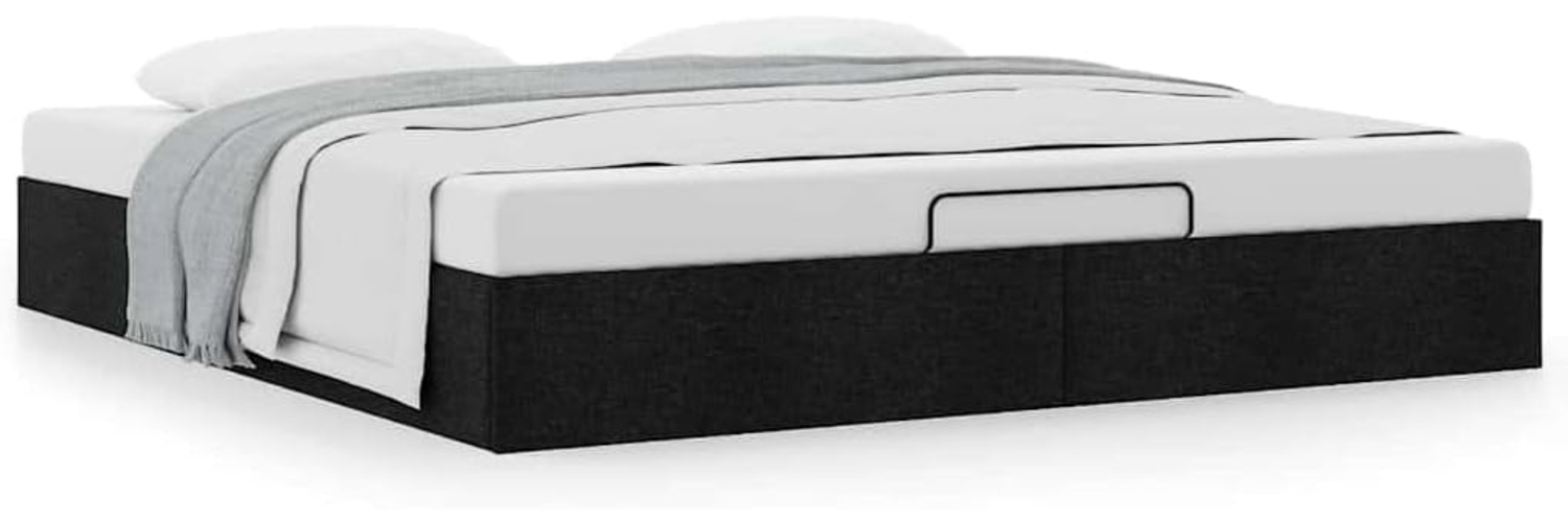 Ottoman-Bett ohne Matratze Schwarz 200x200 cm Stoff 3310905 Bild 1