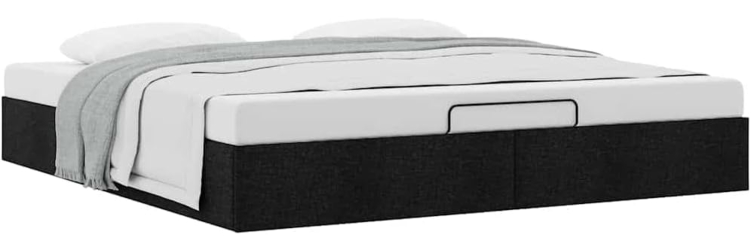 Ottoman-Bett ohne Matratze Schwarz 200x200 cm Stoff 3310905 Bild 1