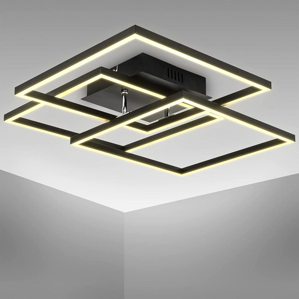 LED Deckenleuchte Büro-Deckenlampe schwenkbar chrom-alu 40W Wohnzimmer warmweiß Bild 1