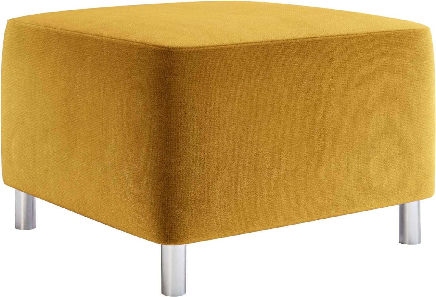 Moderner Polsterhocker Dover, Sitzhocker Hocker Sitzbank Fußbank Pouf Farbauswahl (Fresh 37) Bild 1