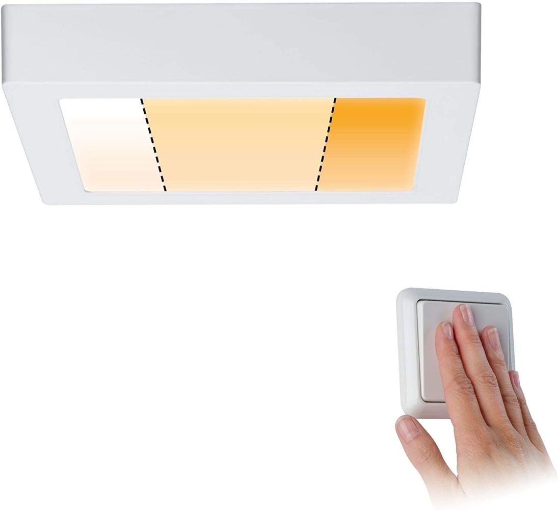 Universal LED Decken Leuchte Carpo mit WarmDim-Funktion eckig 225x225mm in Weiß Paulmann 79796 Bild 1