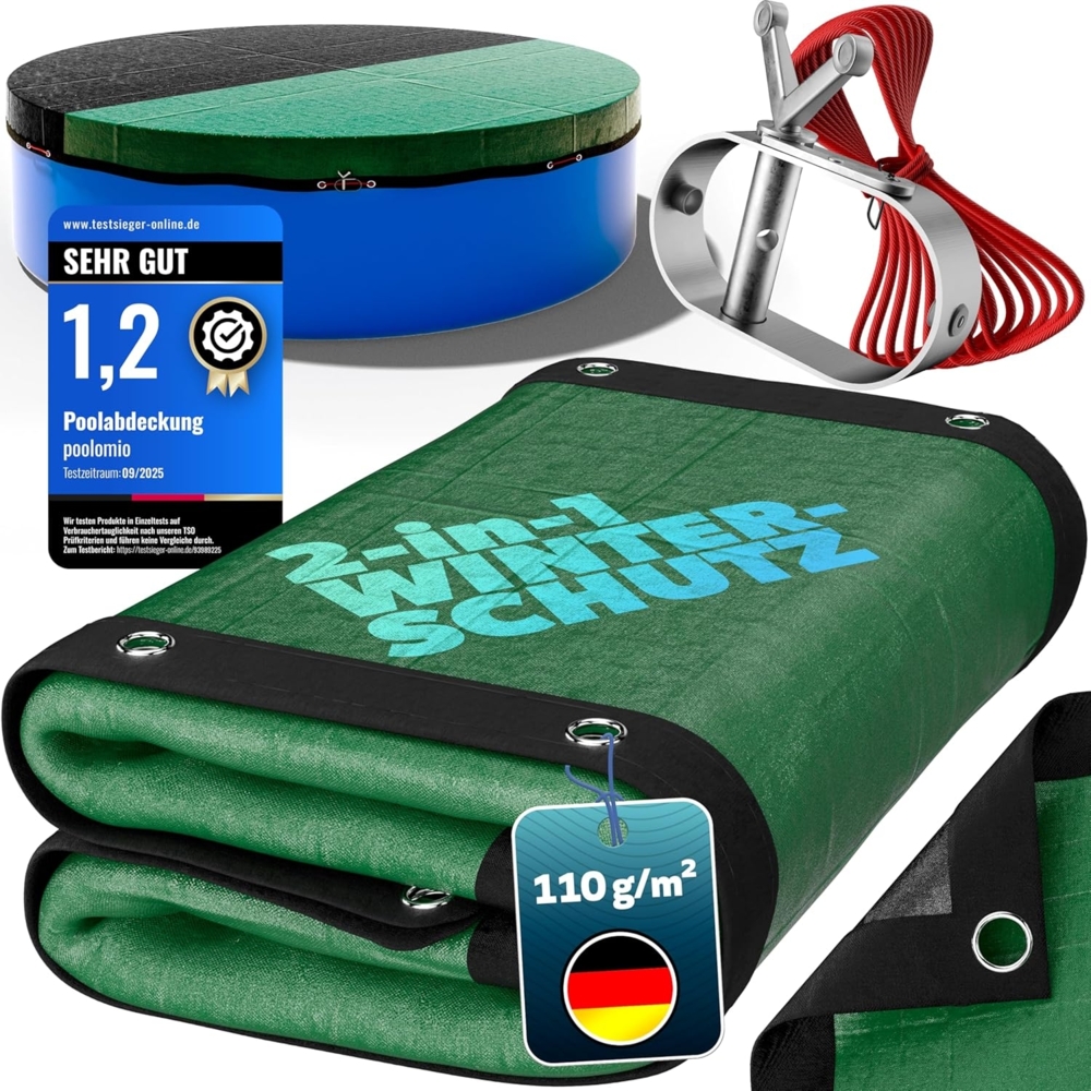 Mountfield Winterplane Basic oval, Polyethylen grün, 7,30x3,70 m Bild 1