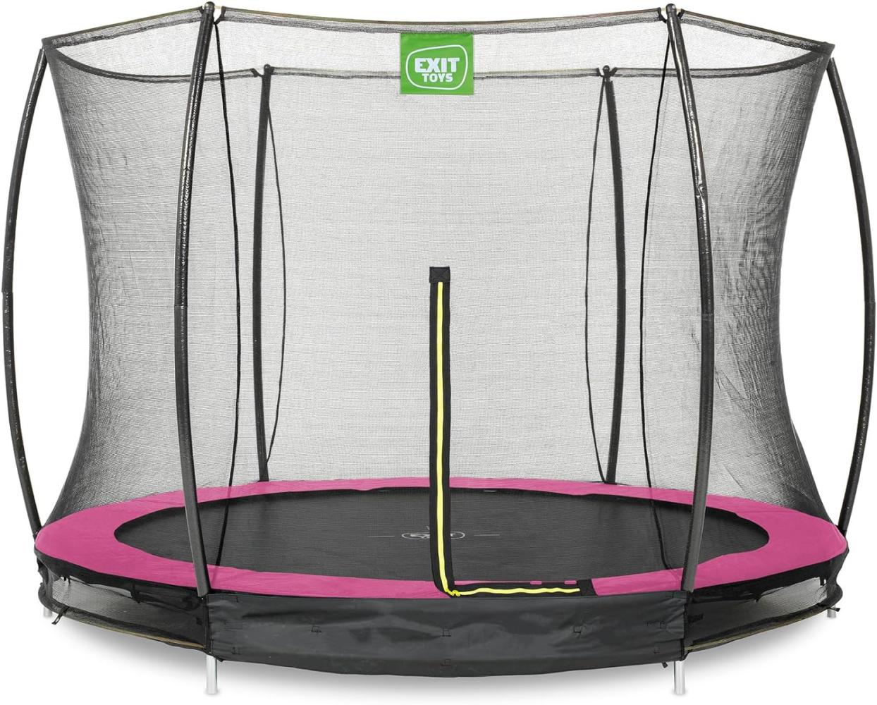 EXIT Trampolin Silhouette Ground Ø 305 cm pink + Netz Bild 1