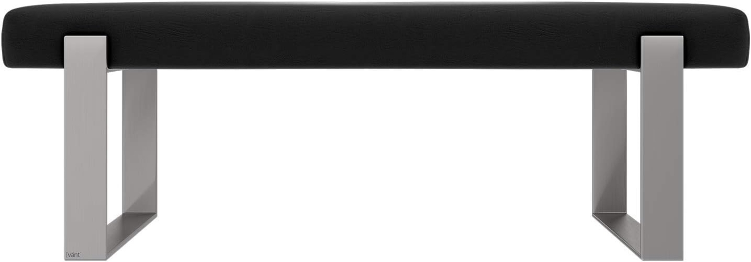 Vant Gepolstert Schlafzimmer Bett Bank - Wohnzimmer & Salon Ottomane - 158 kg Gewicht Kapazität (Vintage Leder Jet Schwarz) Bild 1