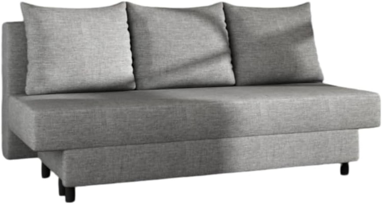 Designer Sofa Anisa mit Schlaffunktion Hellgrau Bild 1