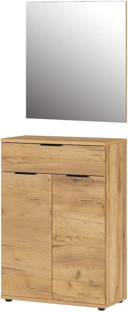 Germania 2-TLG. Garderoben-Set 8563-243 GW-Fremont, bestehend aus Schuhschrank und Spiegel, im Dekor Navarra-Eiche-Nb. Bild 1