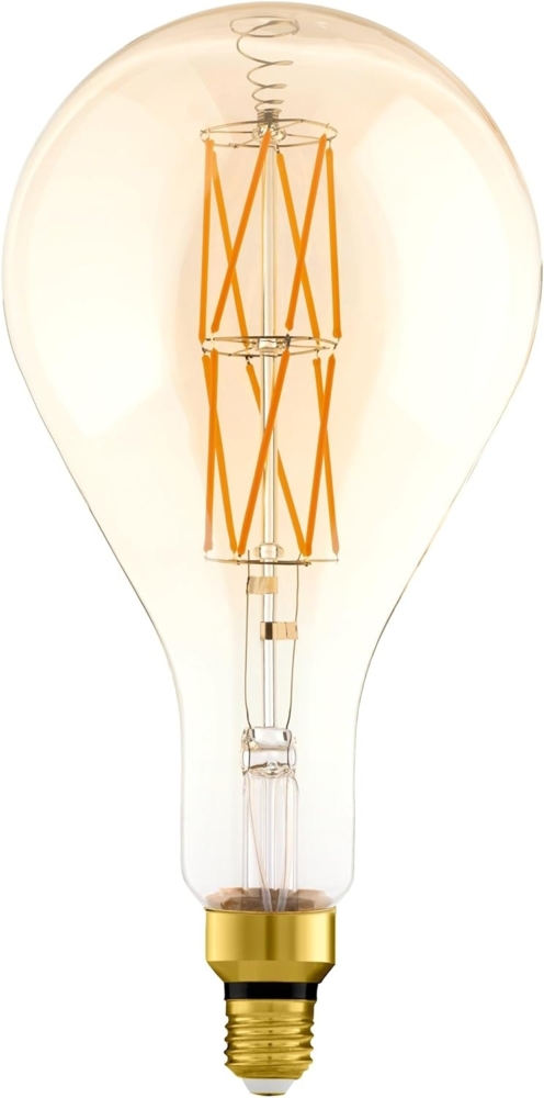 EGLO E27 LED Lampe dimmbar, extra-große Amber Vintage Glühbirne Big Size, Retro-Leuchtmittel in Tropfenform, 8 Watt (entspricht 60 Watt), 806 Lumen, warmweiß, 2100k, PS160, Ø 16 cm Bild 1