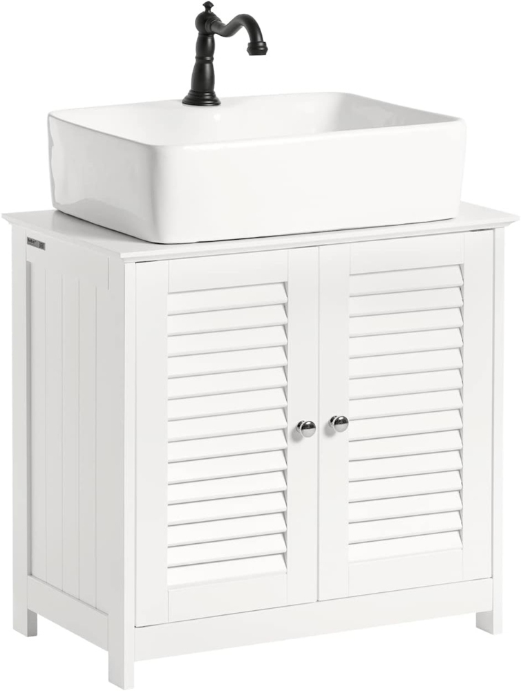 SoBuy® FRG237-W Waschbeckenunterschrank Badschrank Unterschrank in weiß BHT ca: 60 x 58 x 34 cm Bild 1