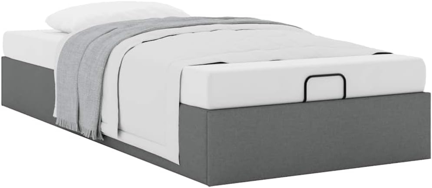 Ottoman-Bett ohne Matratze Dunkelgrau 80x200 cm Stoff 3310834 Bild 1