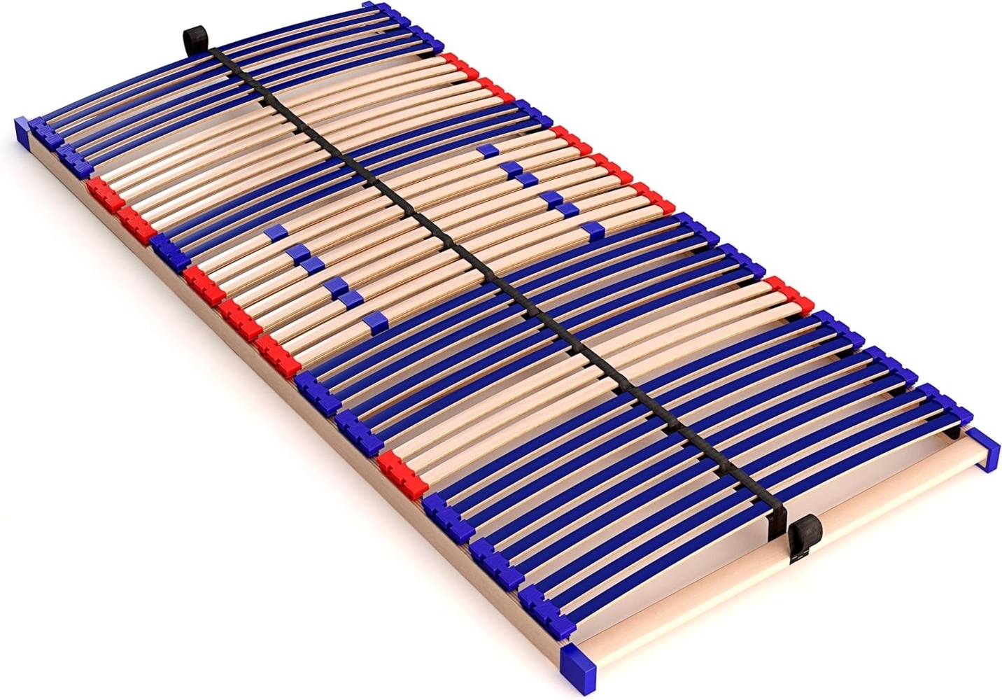 stabiler Lattenrost 100% BUCHE Lattenrahmen - nicht verstellbar, starr - SCHULTERFRÄSUNG, 7 Zonen, 42 Federleisten, Härte-Regulierung, Mittelgurt - FIX SLEEP BEST 42® unmontiert (120x190 cm) Bild 1
