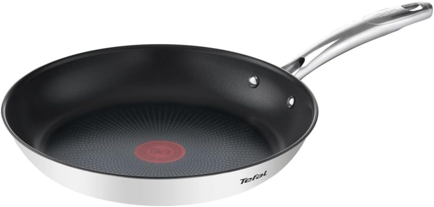 Tefal 'Duetto +' Bratpfanne mit Temperaturanzeiger, induktionsgeeignet Edelstahl silber, Ø 24 cm Bild 1