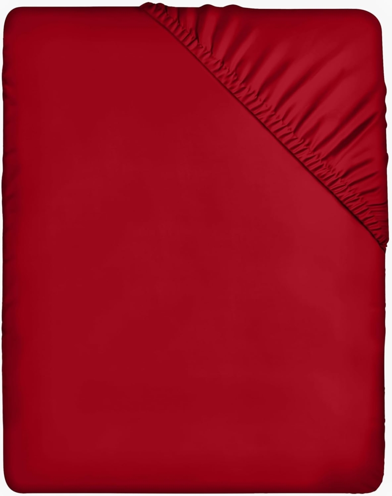 Utopia Bedding - Spannbettlaken 140x200cm - Rot - Gebürstete Polyester-Mikrofaser Spannbetttuch - 35 cm Tiefe Tasche Bild 1