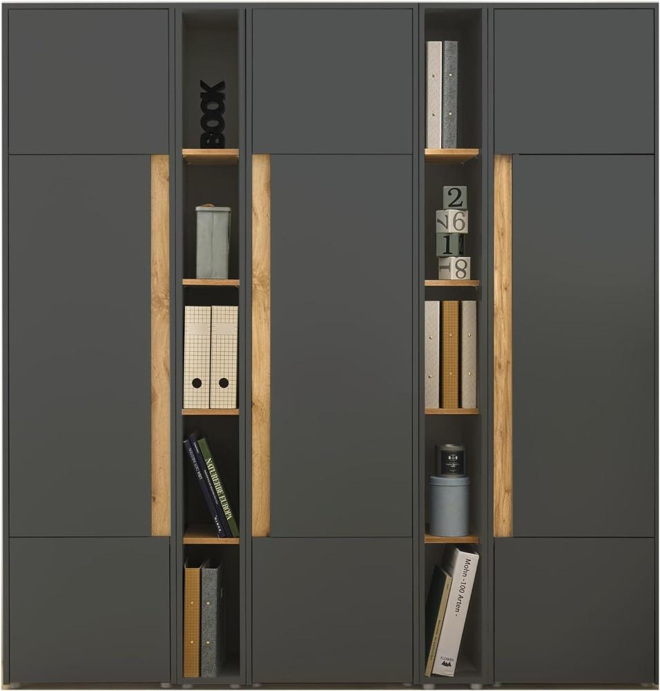 Aktenschrank Set "Center" in grau Wotan Eiche, 190 x 200 cm Bild 1