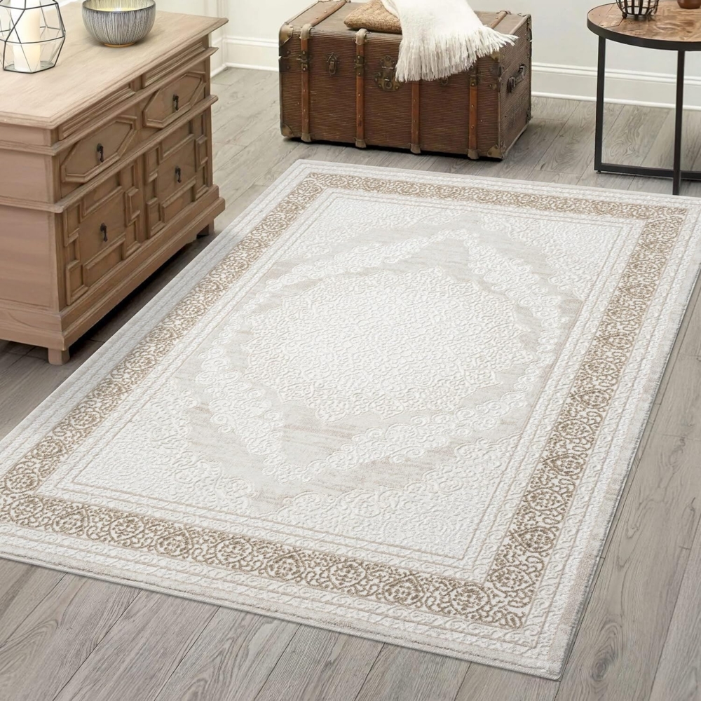 Carpet City Teppich ANTIK209, rechteckig, Höhe: 10 mm, Kurzflor, 3D-Optik, Klassisch-Modern für Wohnzimmer, Schlafzimmer Bild 1