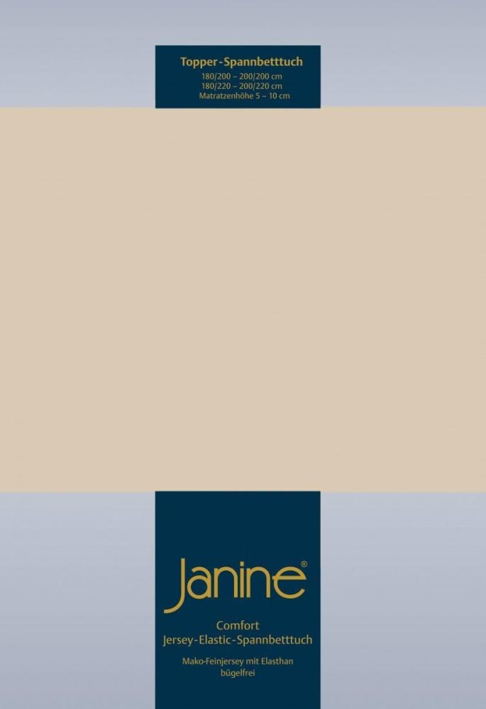 Janine Topper Comfort Jersey Spannbetttuch|140x200 cm - 160x220 cm| sand Bild 1