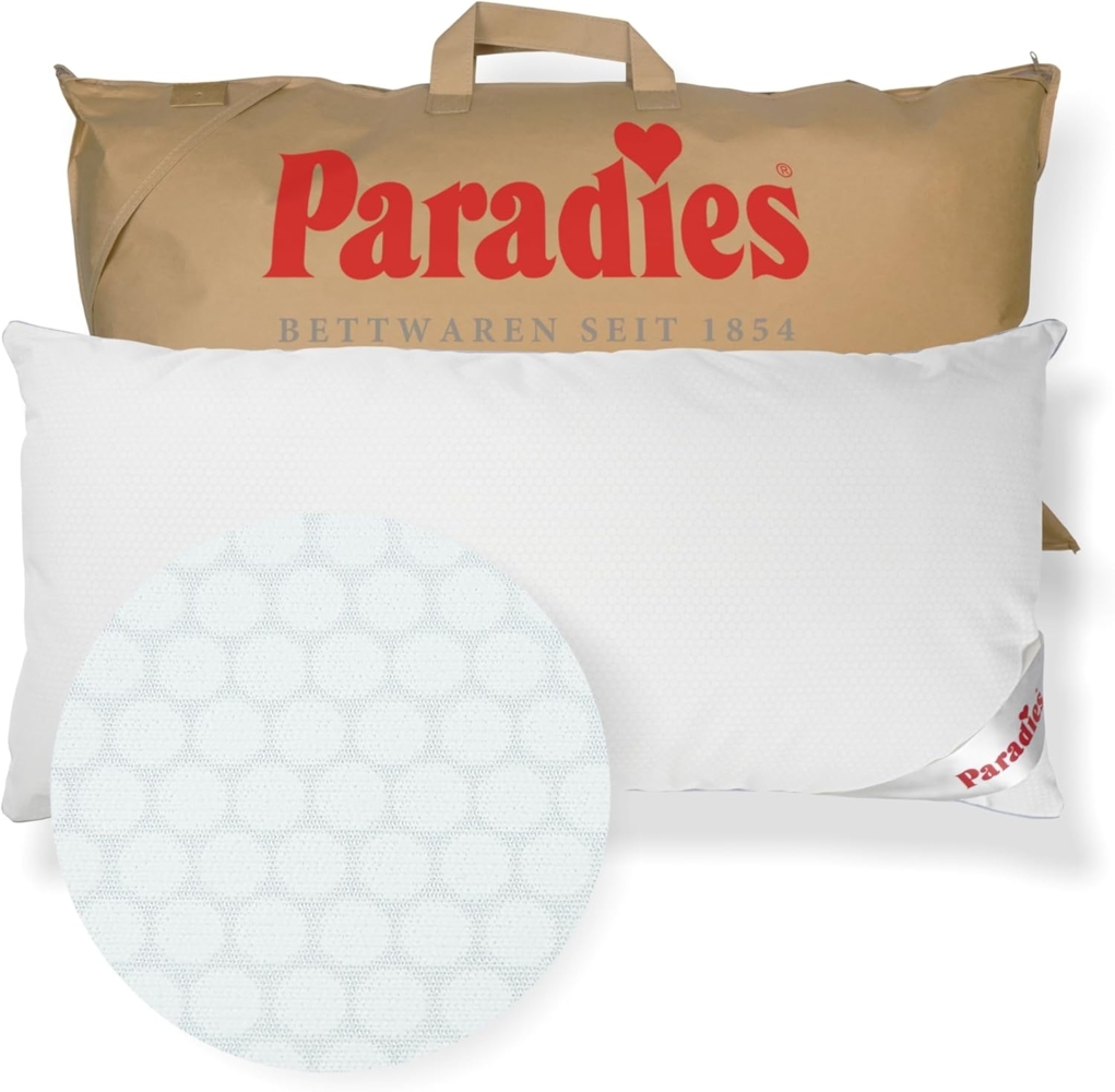 Paradies Kopfkissen Softy Cool Dream Bio, Füllung: Polyester, Bezug: 52% Polyester, 48% paraffinhaltigen Mikrokapseln, Kühlkissen, kühlend & temperaturregulierend Bild 1