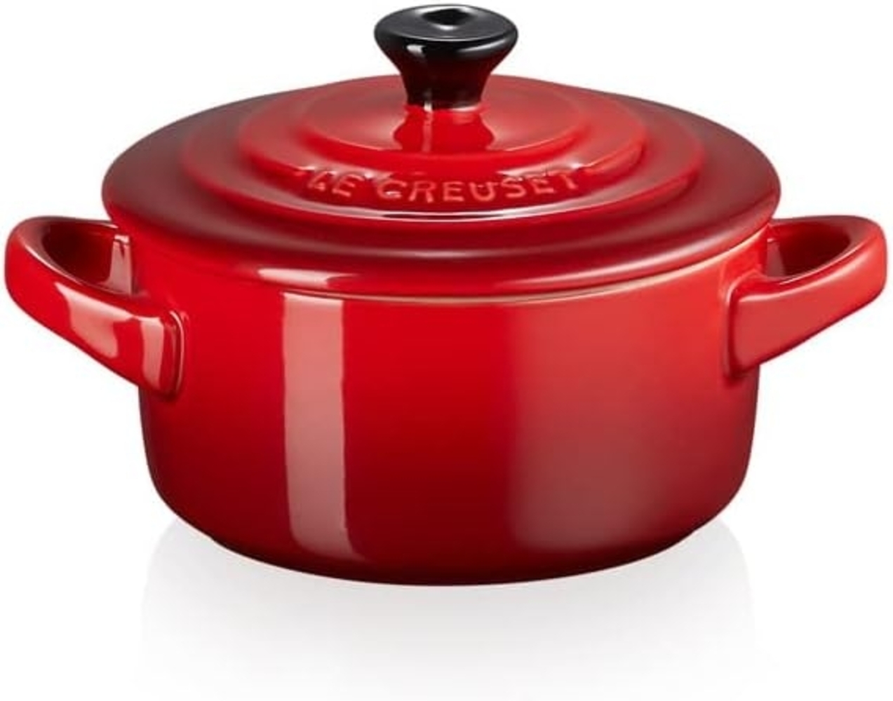 Le Creuset 'Poterie' Mini Cocotte, Steinzeug kirschrot, Ø 10 cm, 0,2 l Bild 1