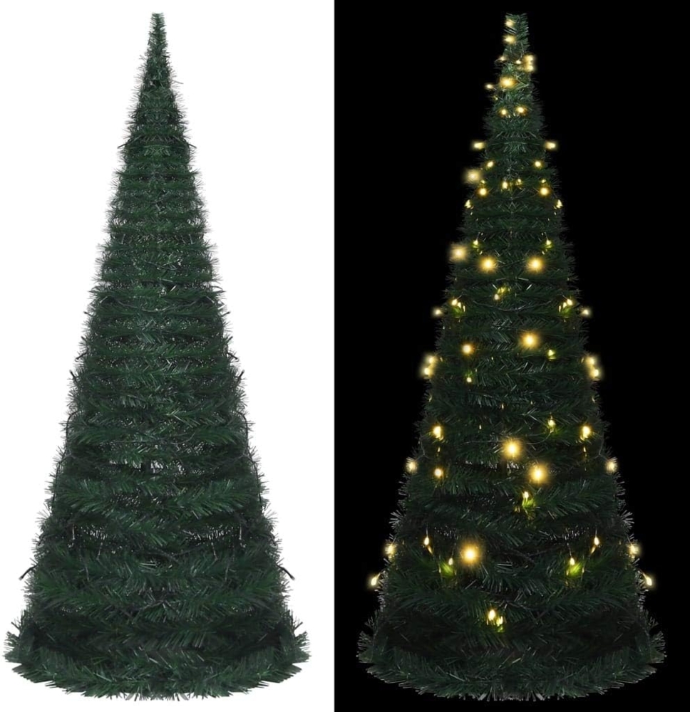 vidaXL Künstlicher Pop-Up-Weihnachtsbaum mit Beleuchtung Grün 210 cm 321525 Bild 1