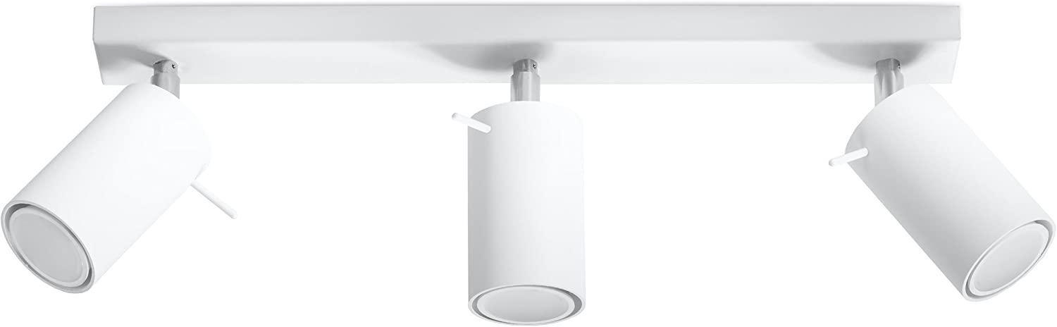 Deckenleuchte, Stahl, weiß, Spots verstellbar, L 45 cm Bild 1