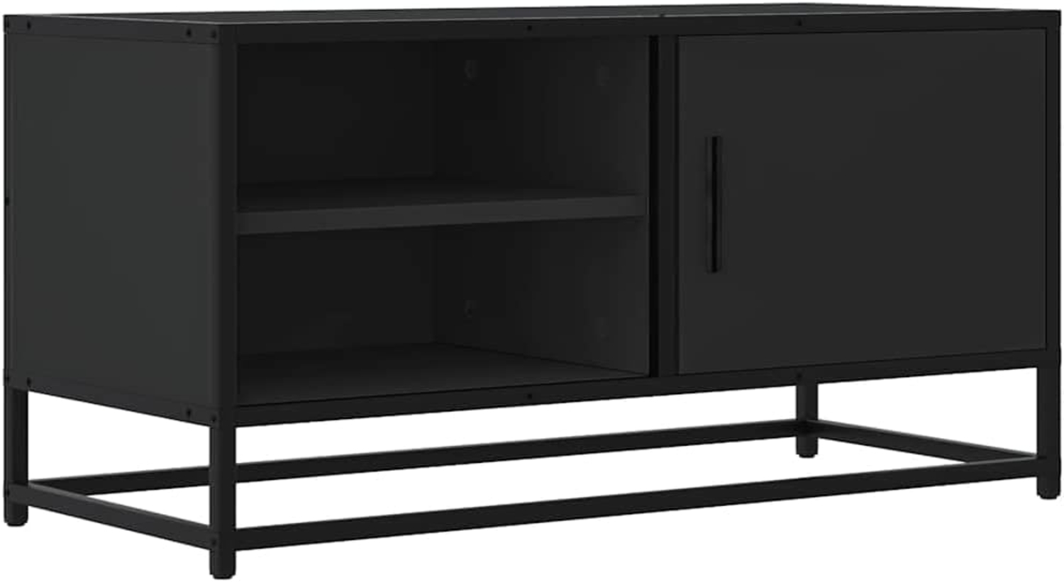 TV-Schrank Schwarz 80x34,5x40 cm Holzwerkstoff und Metall 848819 Bild 1